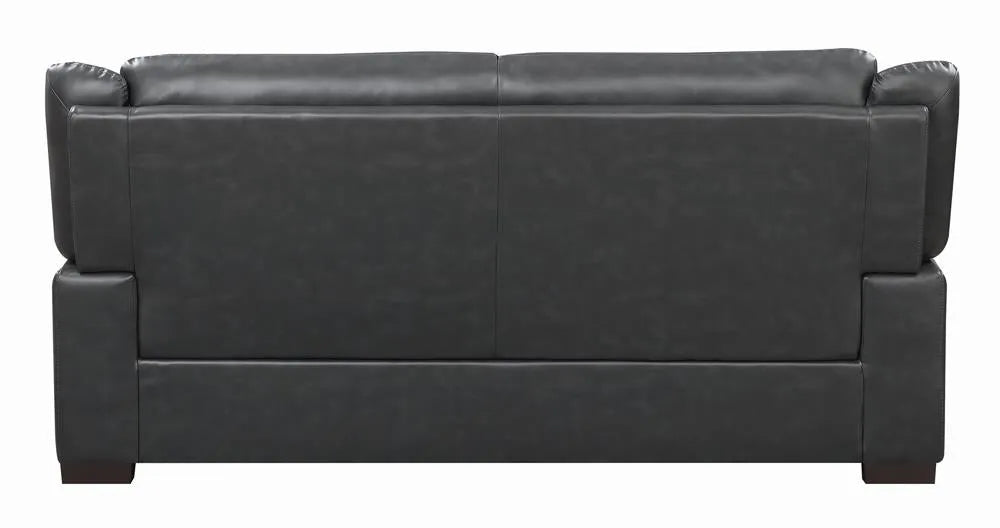 Arabella Gray Upholstered Pillow Top Arm Living Room Set by Coaster at Eve Furniture