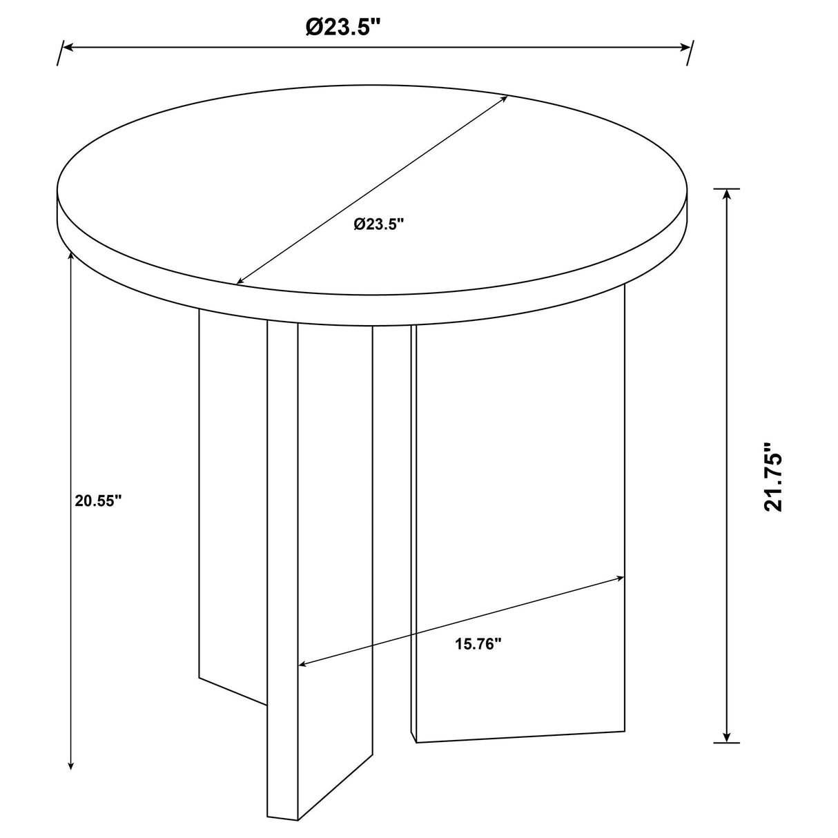 Aragon Mango End Table by Coaster at Eve Furniture