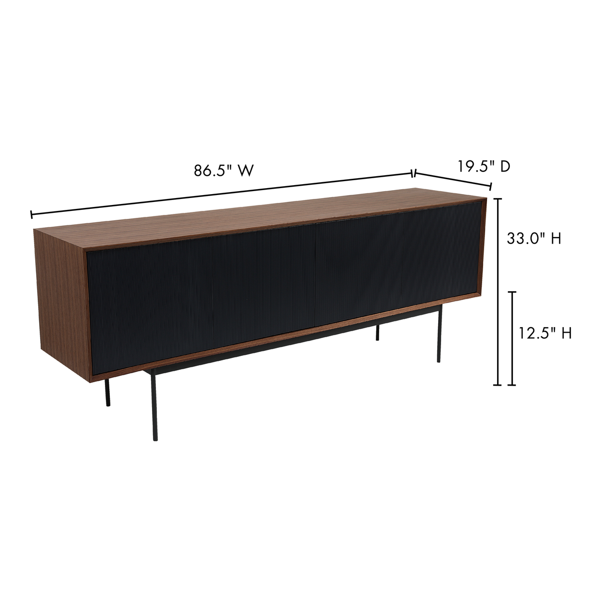 Araya Brown Sideboard by Moe's Home at Eve Furniture