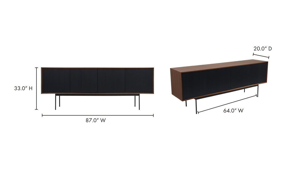 Araya Sideboard Brown by Moe's Home at Eve Furniture