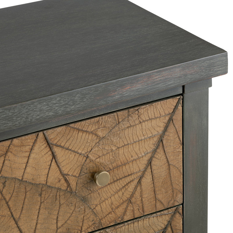Arbor Gray/Brown Three-Drawer Chest by Crestview at Eve Furniture