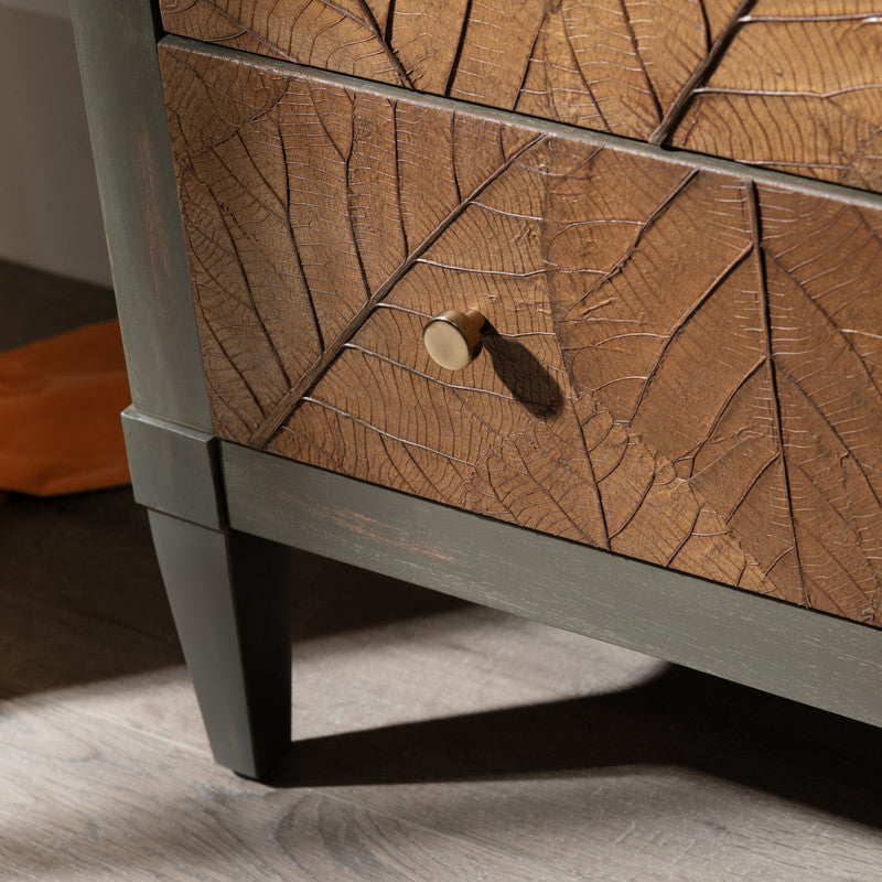 Arbor Gray/Brown Three-Drawer Chest by Crestview at Eve Furniture