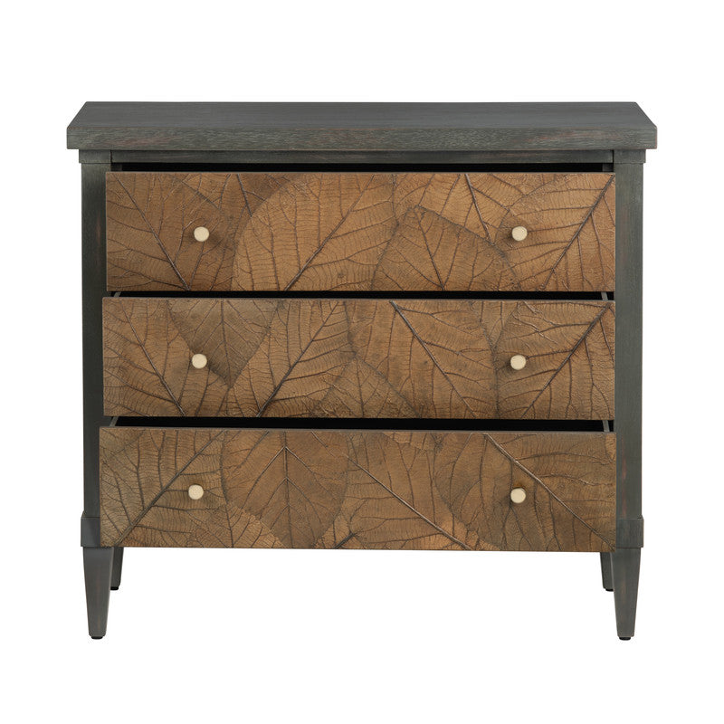 Arbor Gray/Brown Three-Drawer Chest by Crestview at Eve Furniture