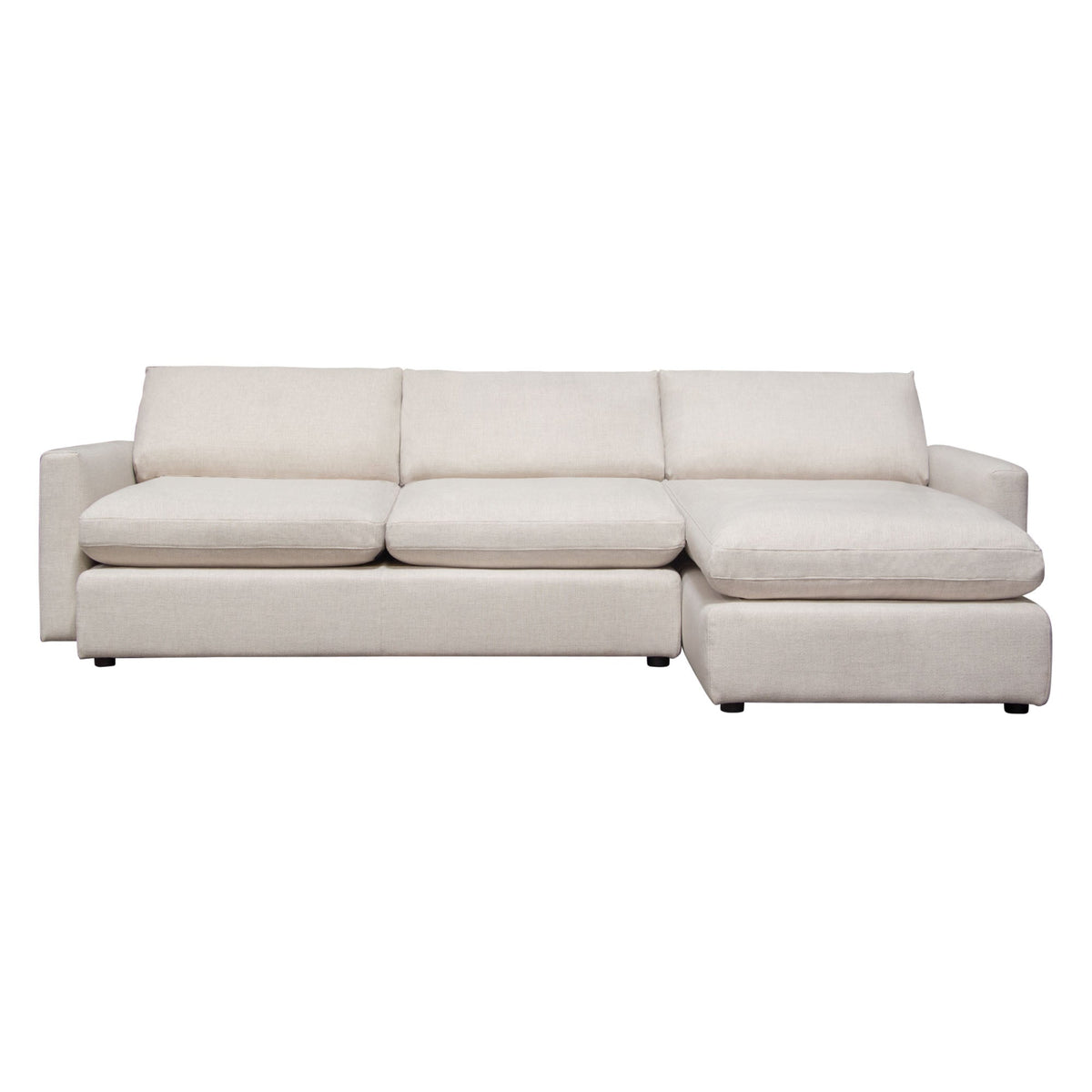 Arcadia Cream 2pc Reversible Chaise Sectional by Diamond Sofa at Eve Furniture