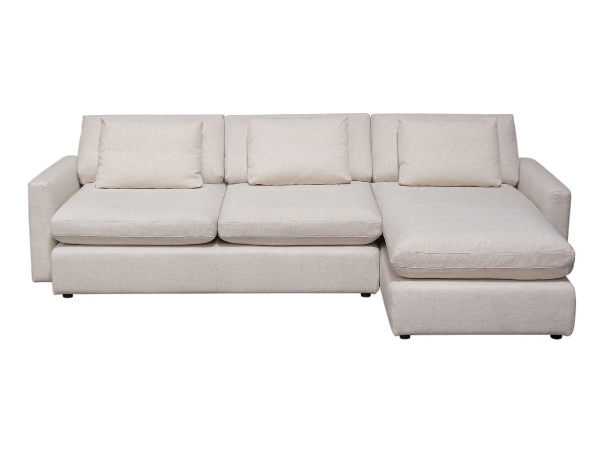 Arcadia Cream 2pc Reversible Chaise Sectional by Diamond Sofa at Eve Furniture