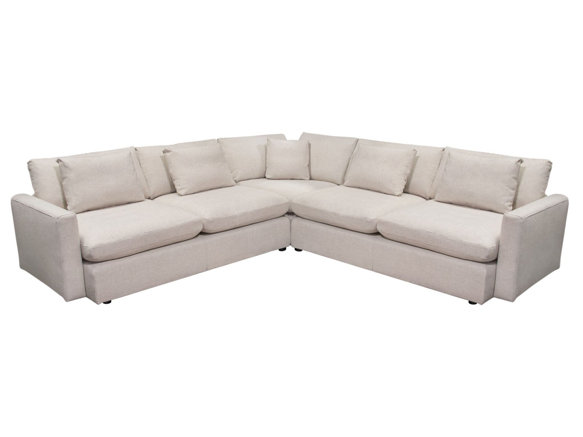 Arcadia Cream 3pc Corner Sectional by Diamond Sofa at Eve Furniture