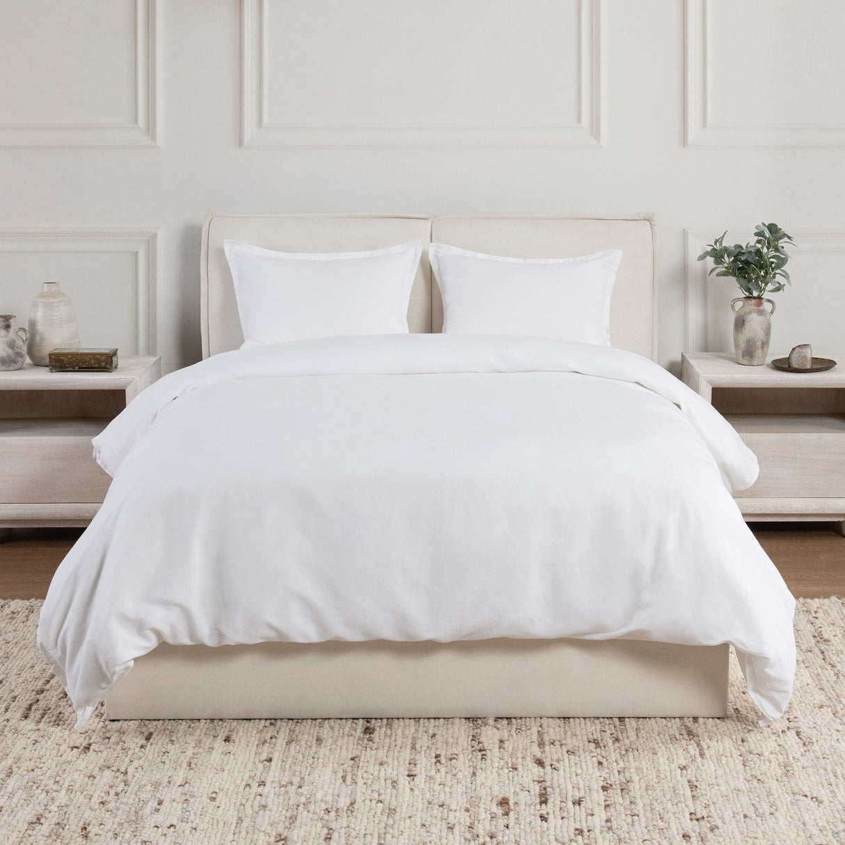 Arcadia White Duvet Cover by Classic Home at Eve Furniture