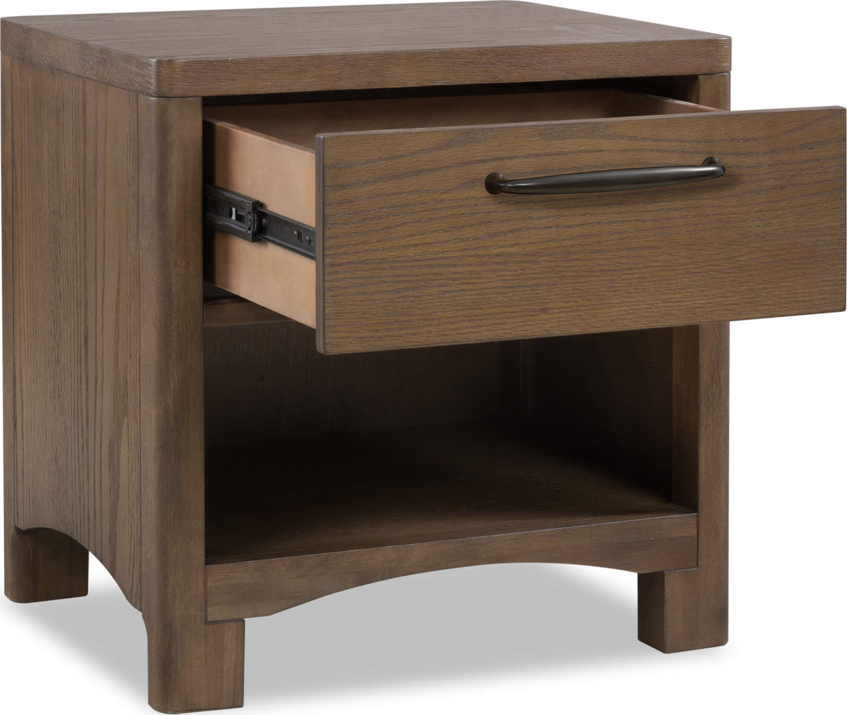 Arden Tavern Brown 1-Drawer Nightstand by Modus Furniture at Eve Furniture