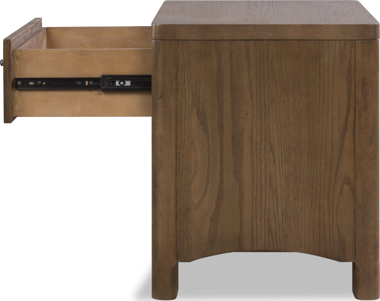 Arden Tavern Brown 1-Drawer Nightstand by Modus Furniture at Eve Furniture