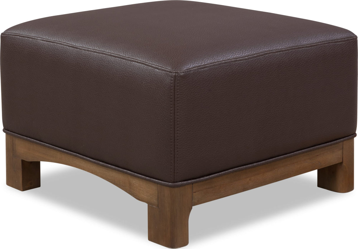Arden Tavern Brown Upholstered Ottoman by Modus Furniture at Eve Furniture