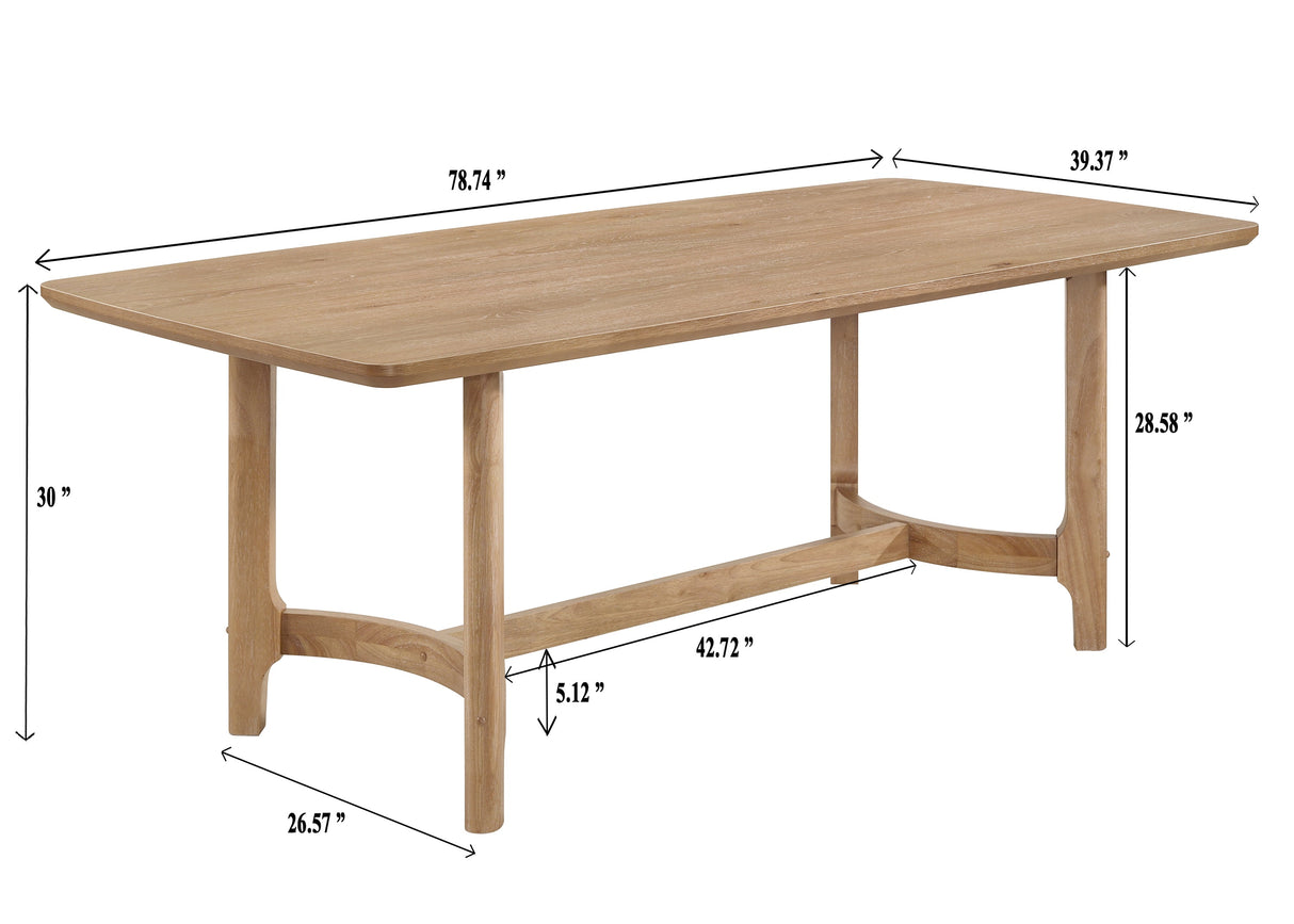 Arden Warm Wood and Beige Dining Set by Crown Mark at Eve Furniture