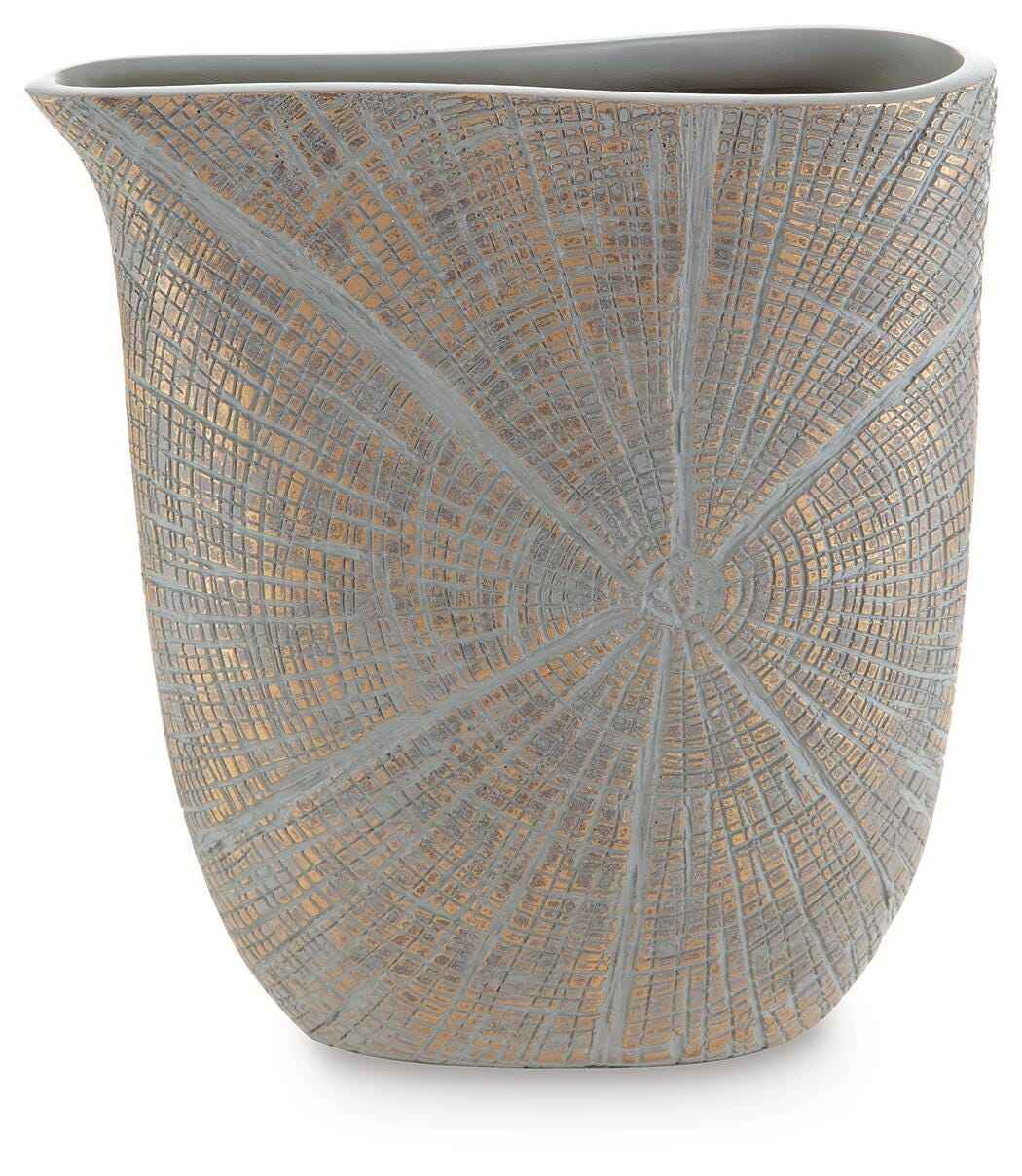 Ardenley Antique Gold Finish Vase by Ashley at Eve Furniture