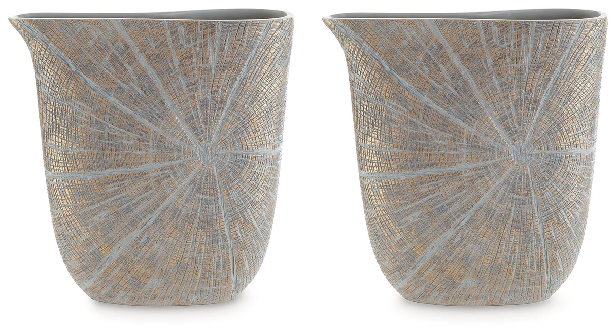 Ardenley Antique Gold Finish Vase by ASHLEY FURNITURE at Eve Furniture