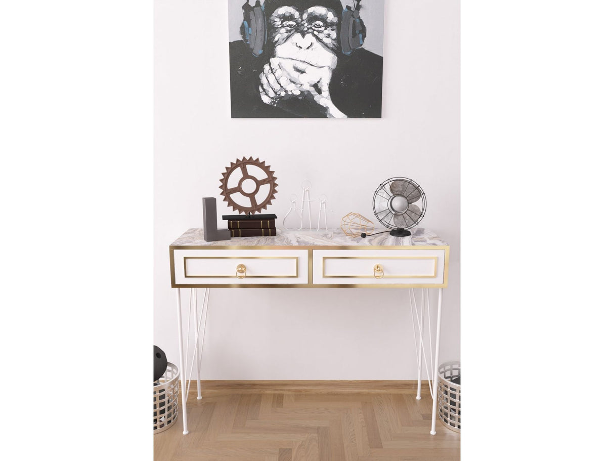 Ardeno London Consol Table White Marble by Furnia at Eve Furniture