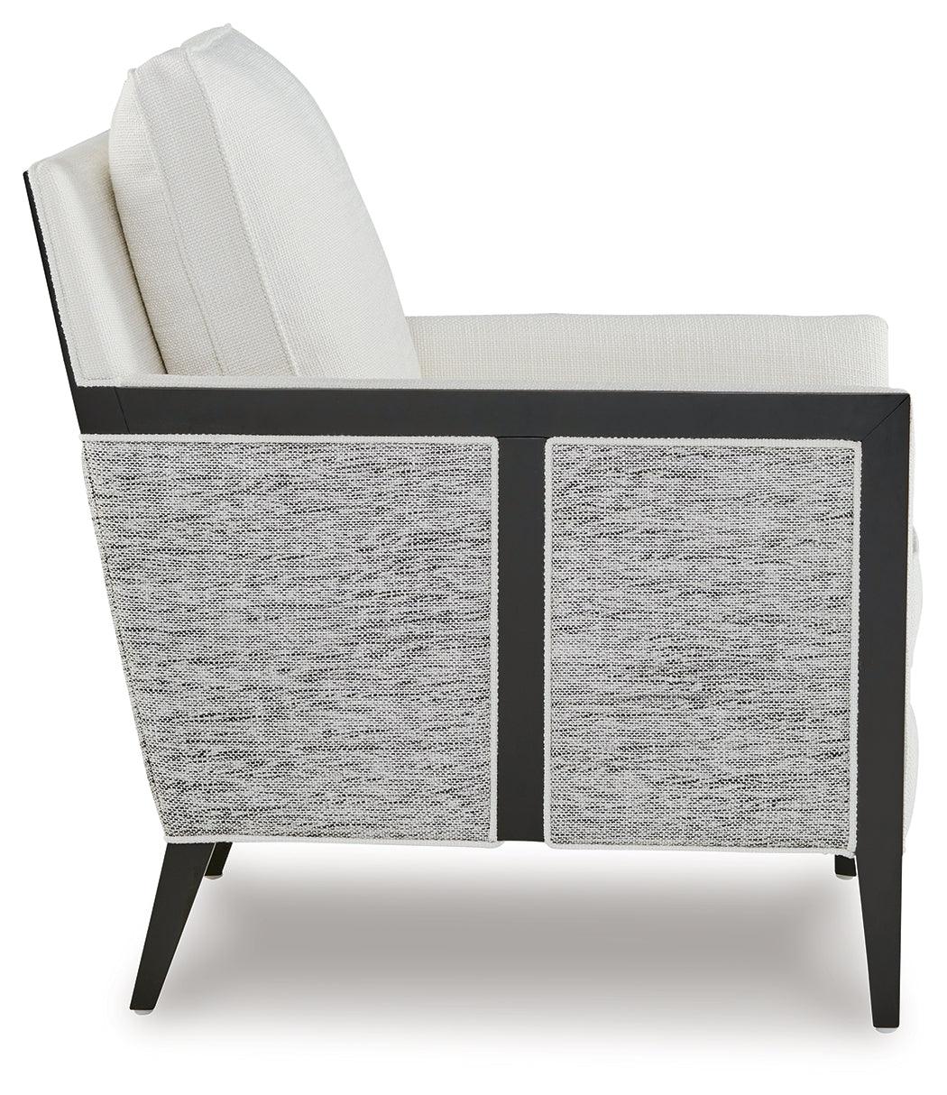 Ardenworth Black/Ivory Accent Chair by Ashley at Eve Furniture