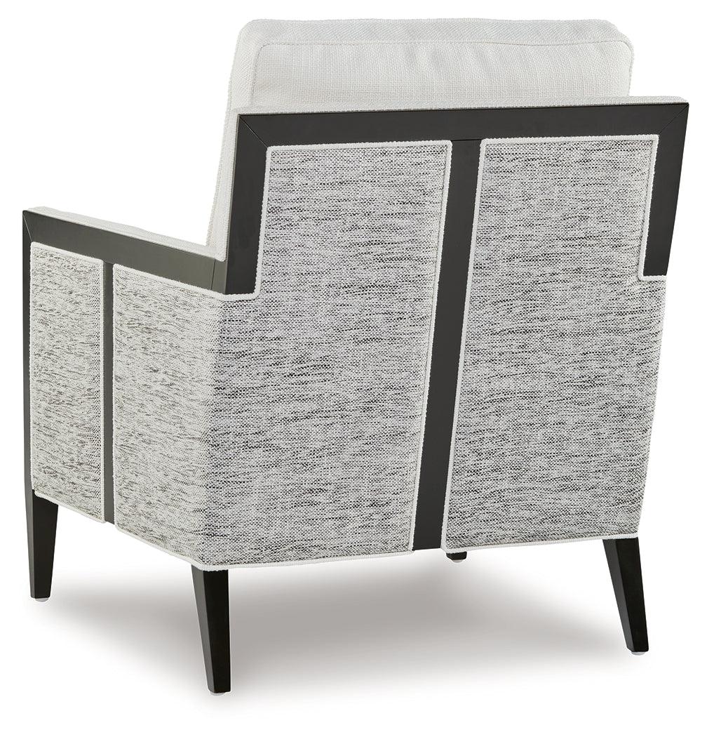 Ardenworth Black/Ivory Accent Chair by Ashley at Eve Furniture