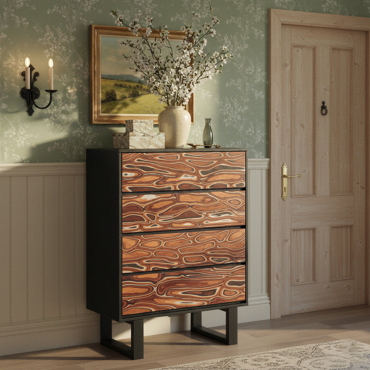 Aremi Brown & Black Chest by Zuomod at Eve Furniture