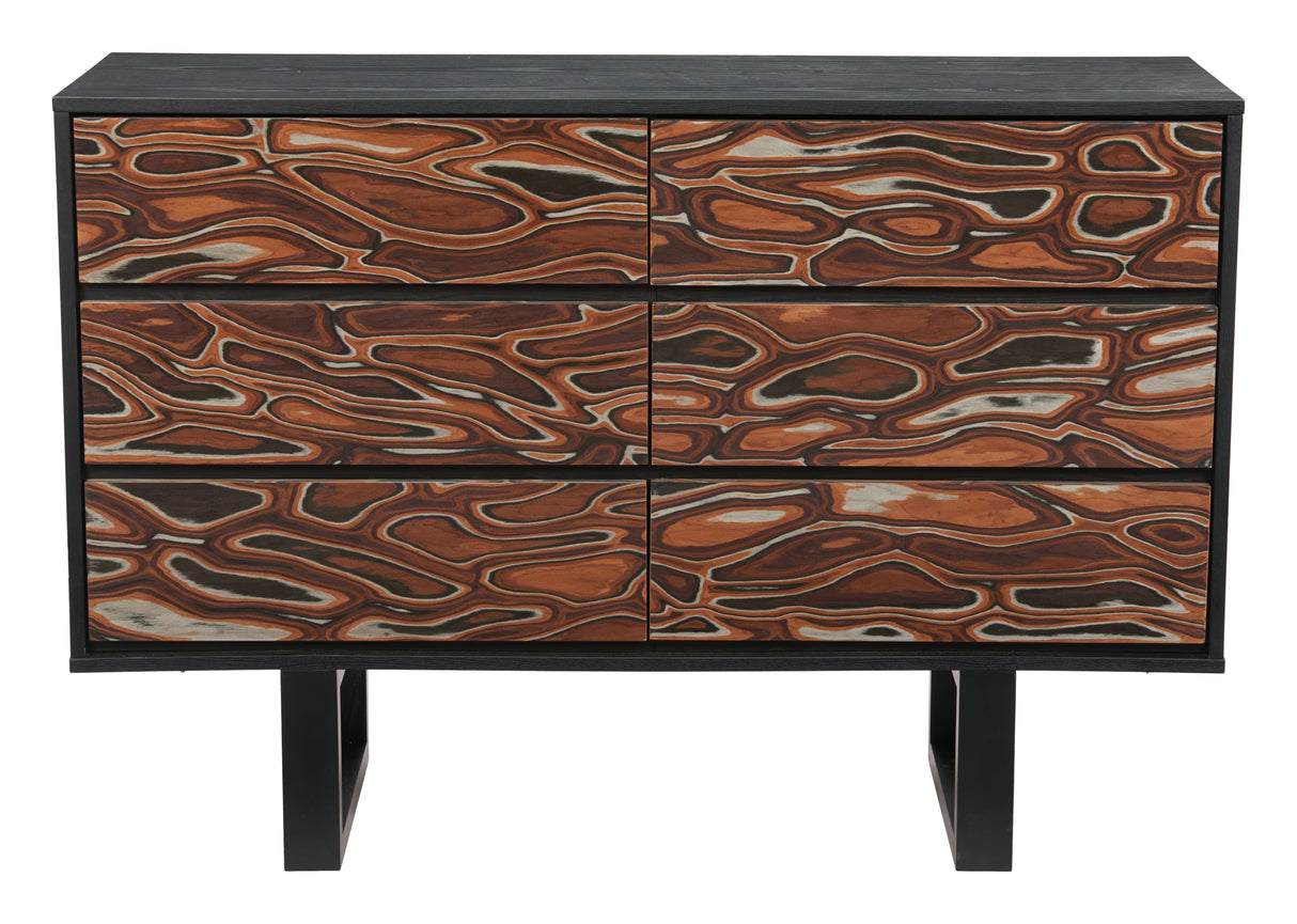 Aremi Brown & Black Dresser by Zuomod at Eve Furniture