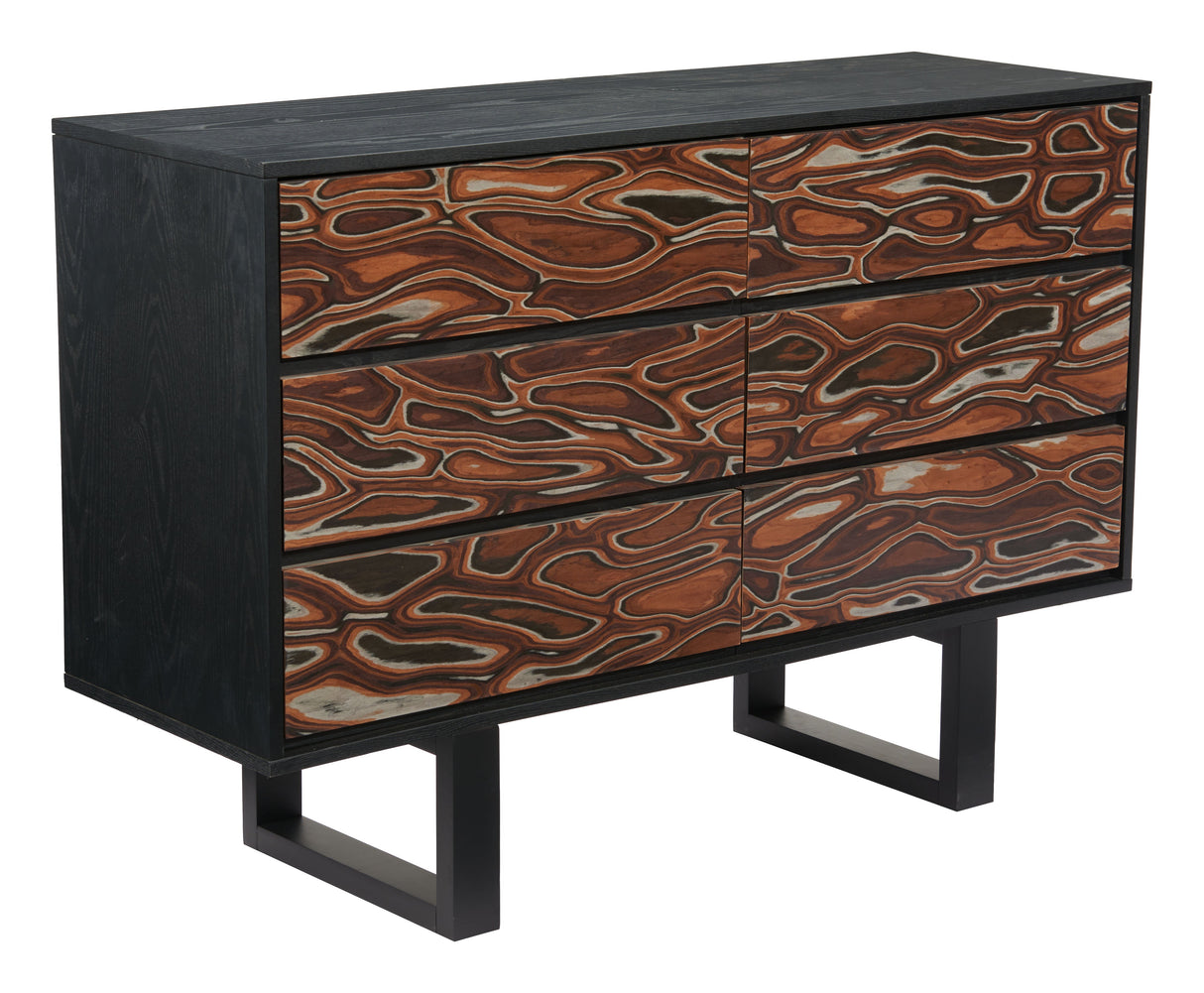 Aremi Brown & Black Dresser by Zuomod at Eve Furniture