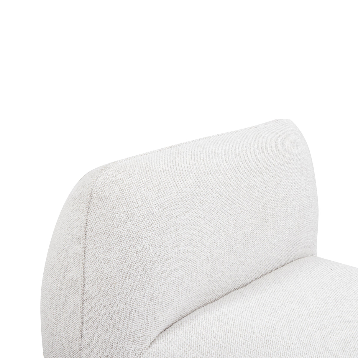 Arezaa Stone White Contract-Grade Basketweave Chenille Armless Chair by TOV Furniture at Eve Furniture