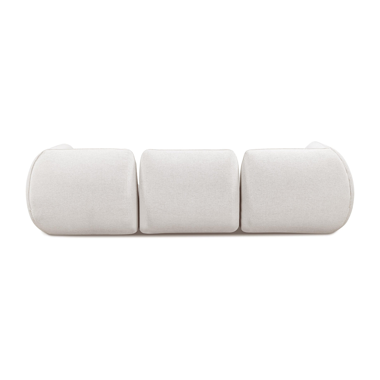Arezza 4-Piece Stone White Contract-Grade Basketweave Chenille Modular Sectional by TOV Furniture at Eve Furniture