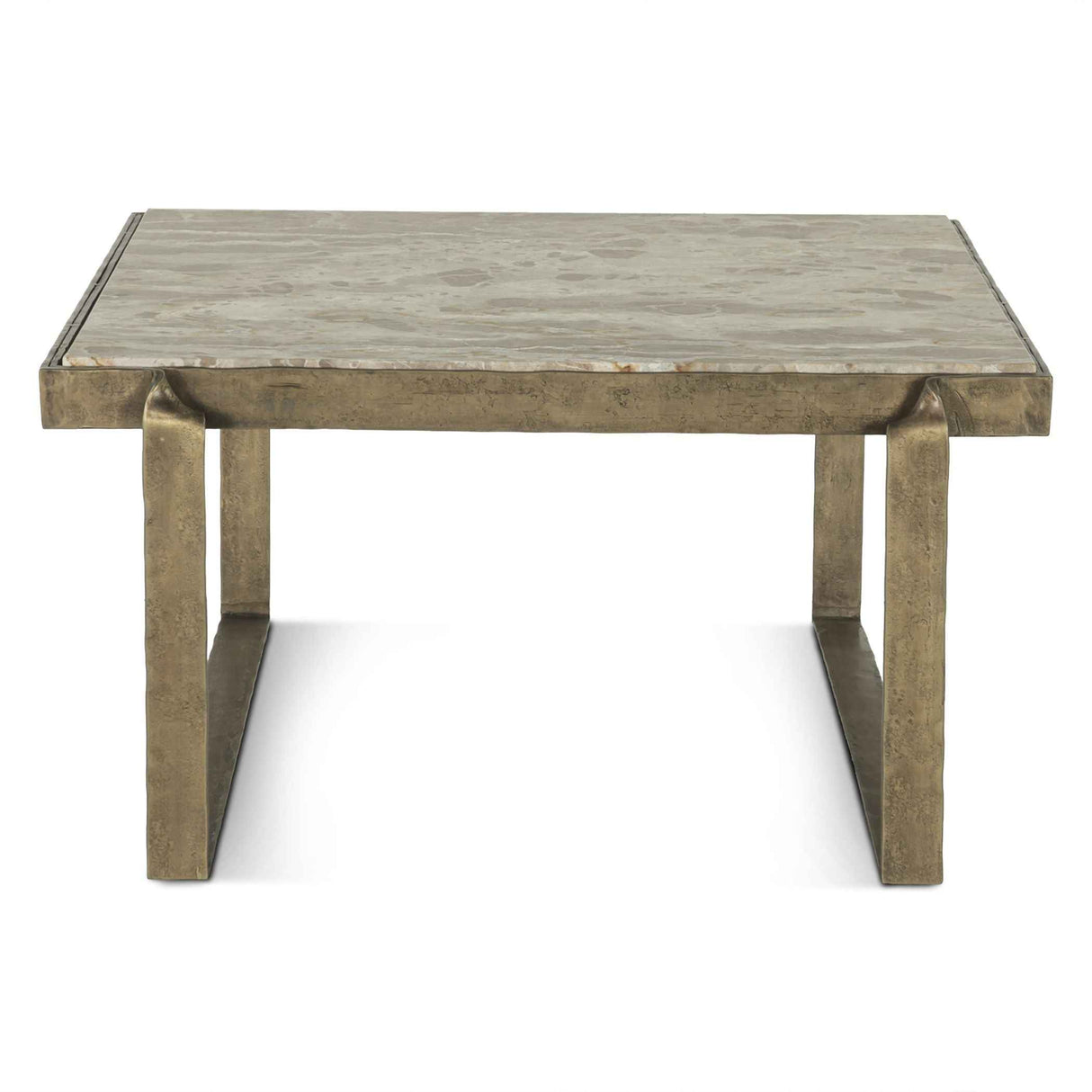 Argos 32" Coffee Table with Marble and Antique Brass by Home Trends & Design at Eve Furniture
