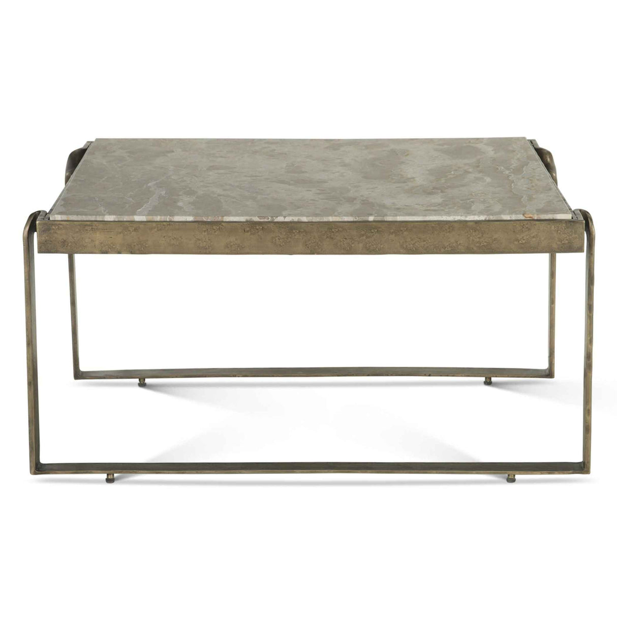 Argos 32" Coffee Table with Marble and Antique Brass by Home Trends & Design at Eve Furniture