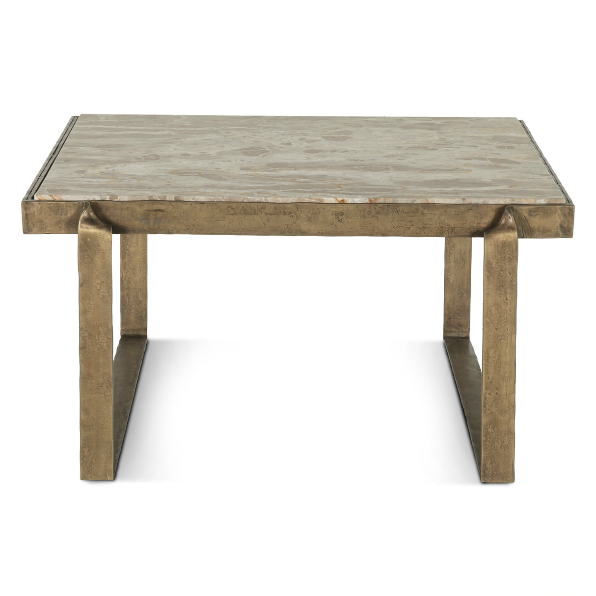 Argos 32" Coffee Table with Marble and Antique Brass by Home Trends & Design at Eve Furniture