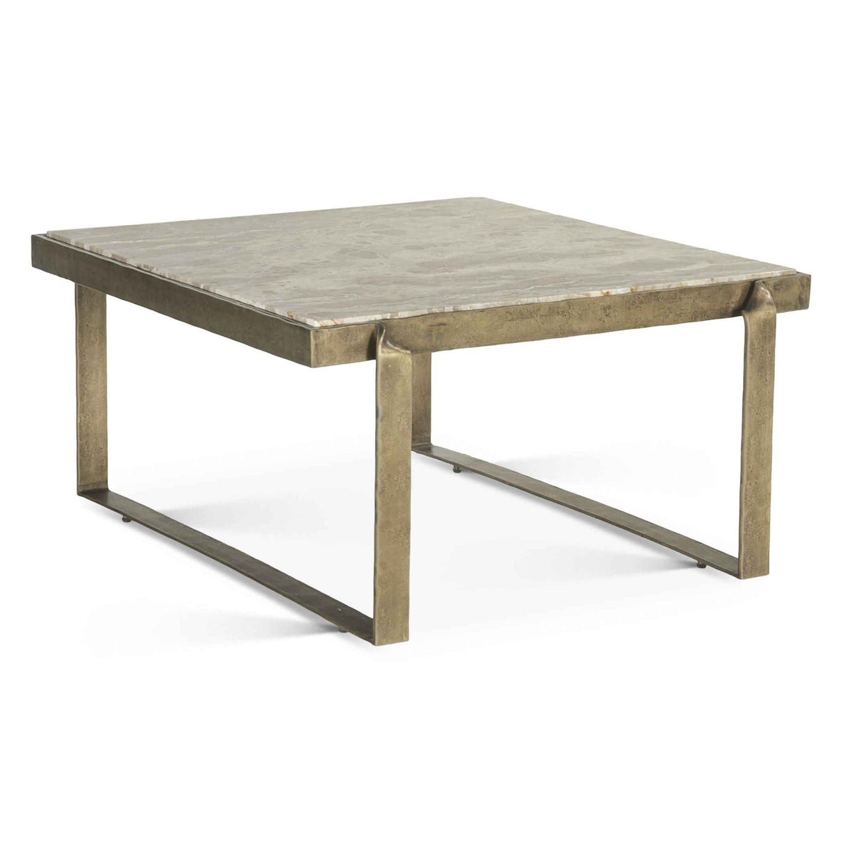 Argos 32" Coffee Table with Marble and Antique Brass by Home Trends & Design at Eve Furniture