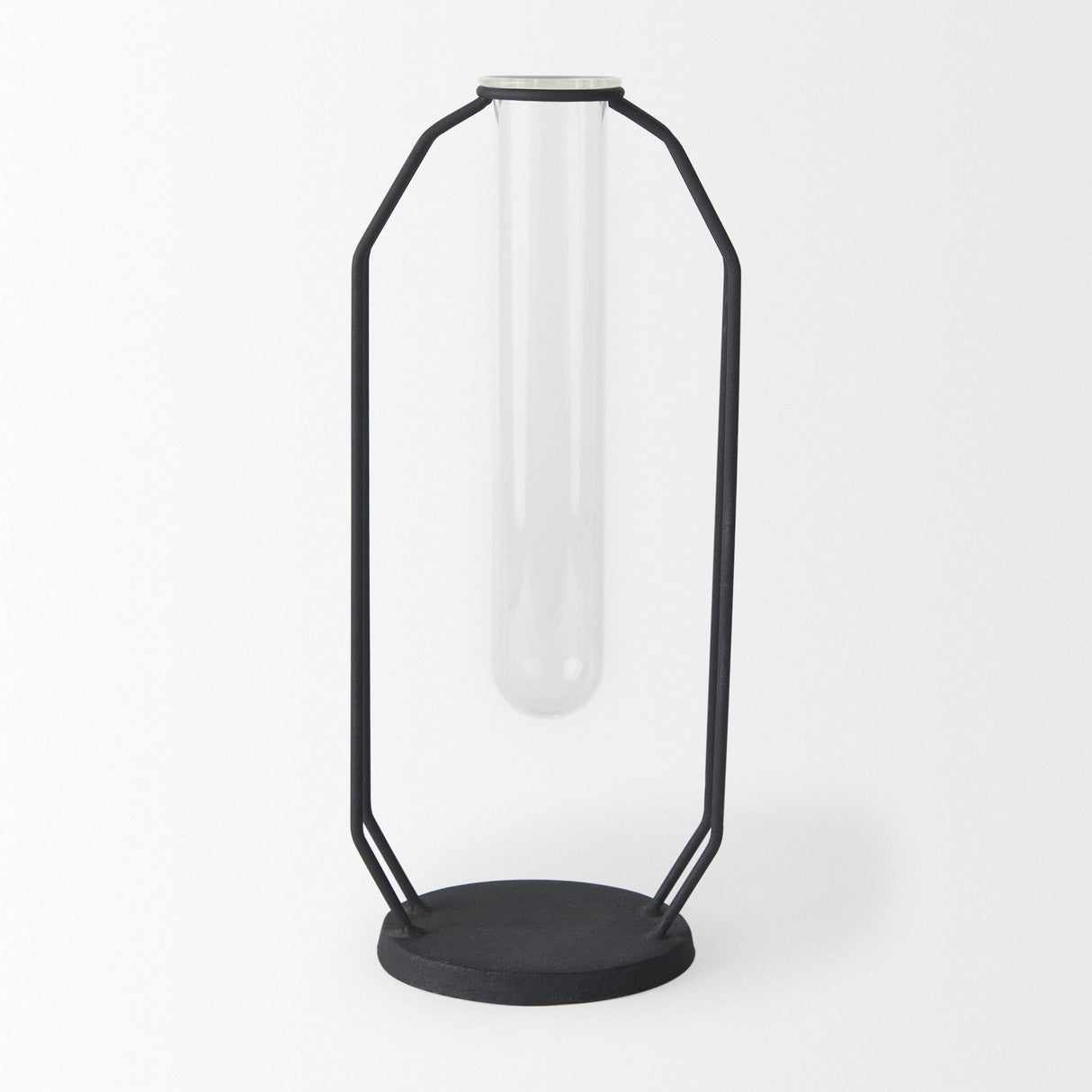 Aria 4.5L x 3.9W x 11.0H Metal and Glass Holder Object by Mercana at Eve Furniture