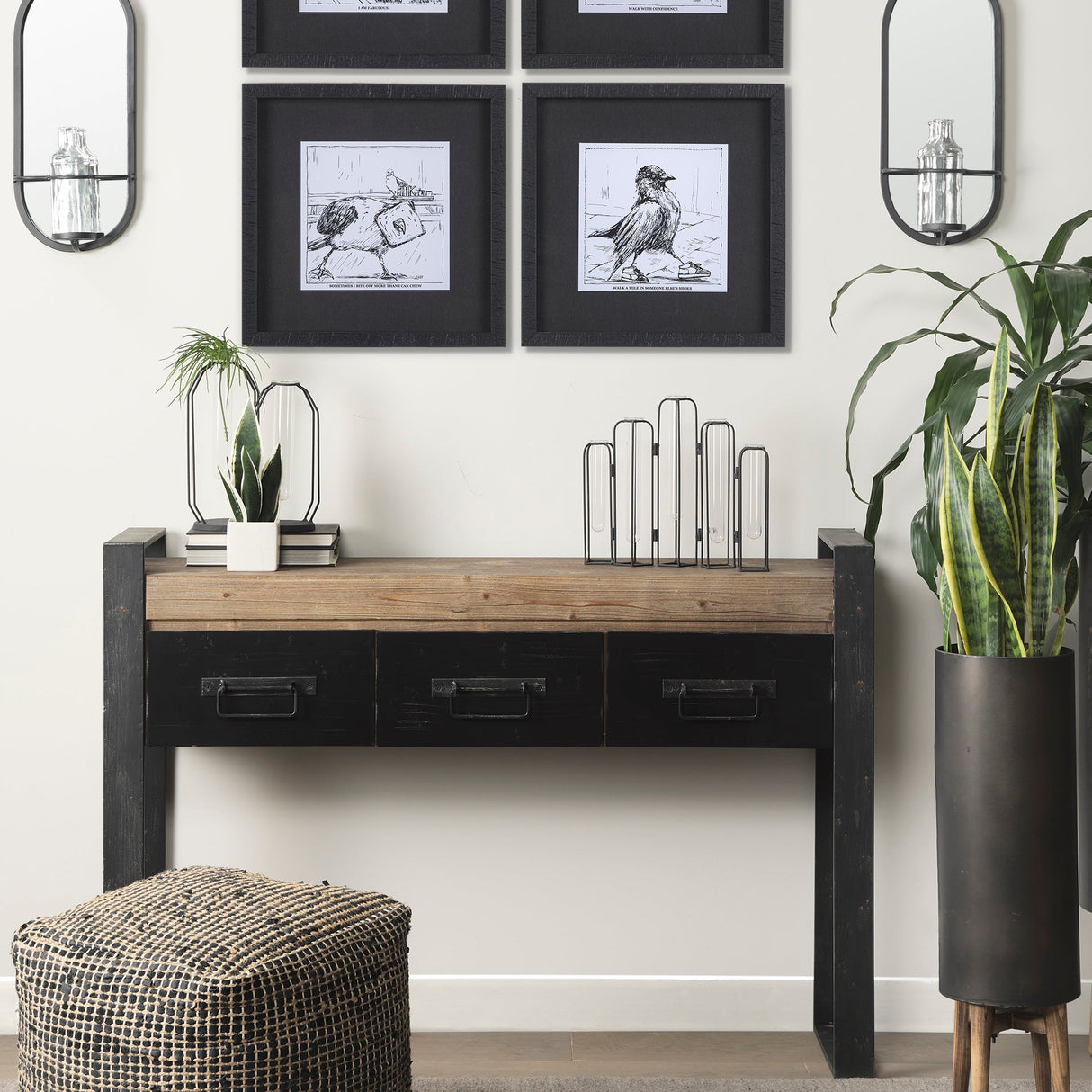 Aria 4.5L x 3.9W x 11.0H Metal and Glass Holder Object by Mercana at Eve Furniture