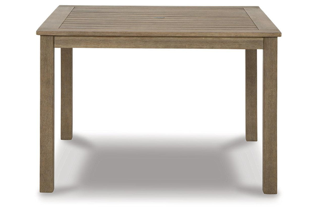 Aria Plains Brown Outdoor Dining Table by Ashley at Eve Furniture