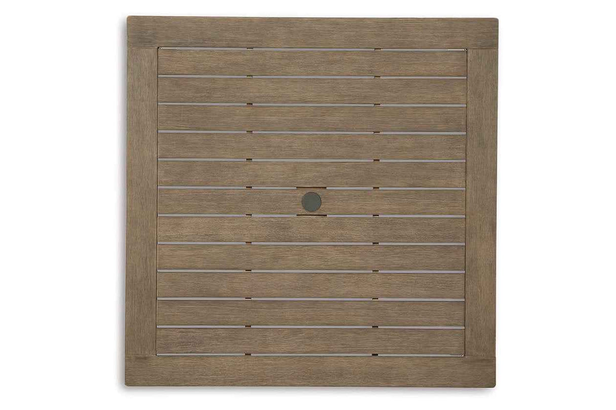 Aria Plains Brown Outdoor Dining Table by Ashley at Eve Furniture