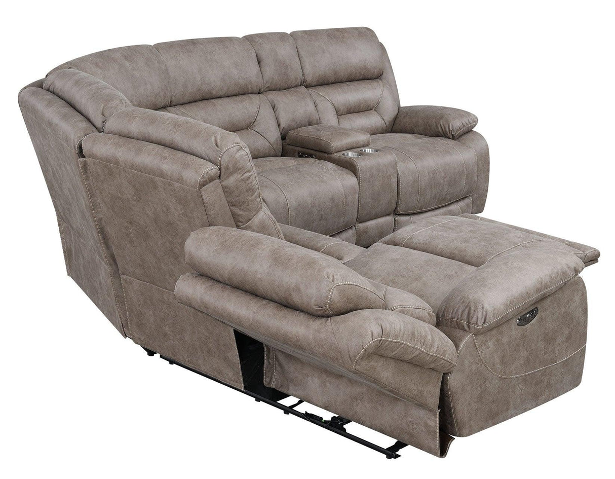 Aria Desert Sand 3-Piece Dual-Power Reclining Sectional by Steve Silver at Eve Furniture