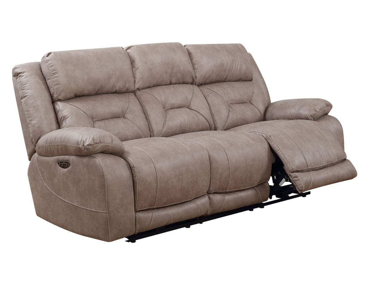 Aria Desert Sand Dual Power Reclining Sofa by Steve Silver at Eve Furniture