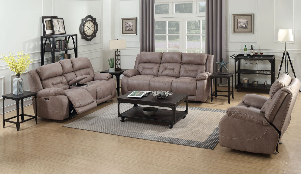 Aria Desert Sand Dual Power Reclining Sofa by Steve Silver at Eve Furniture