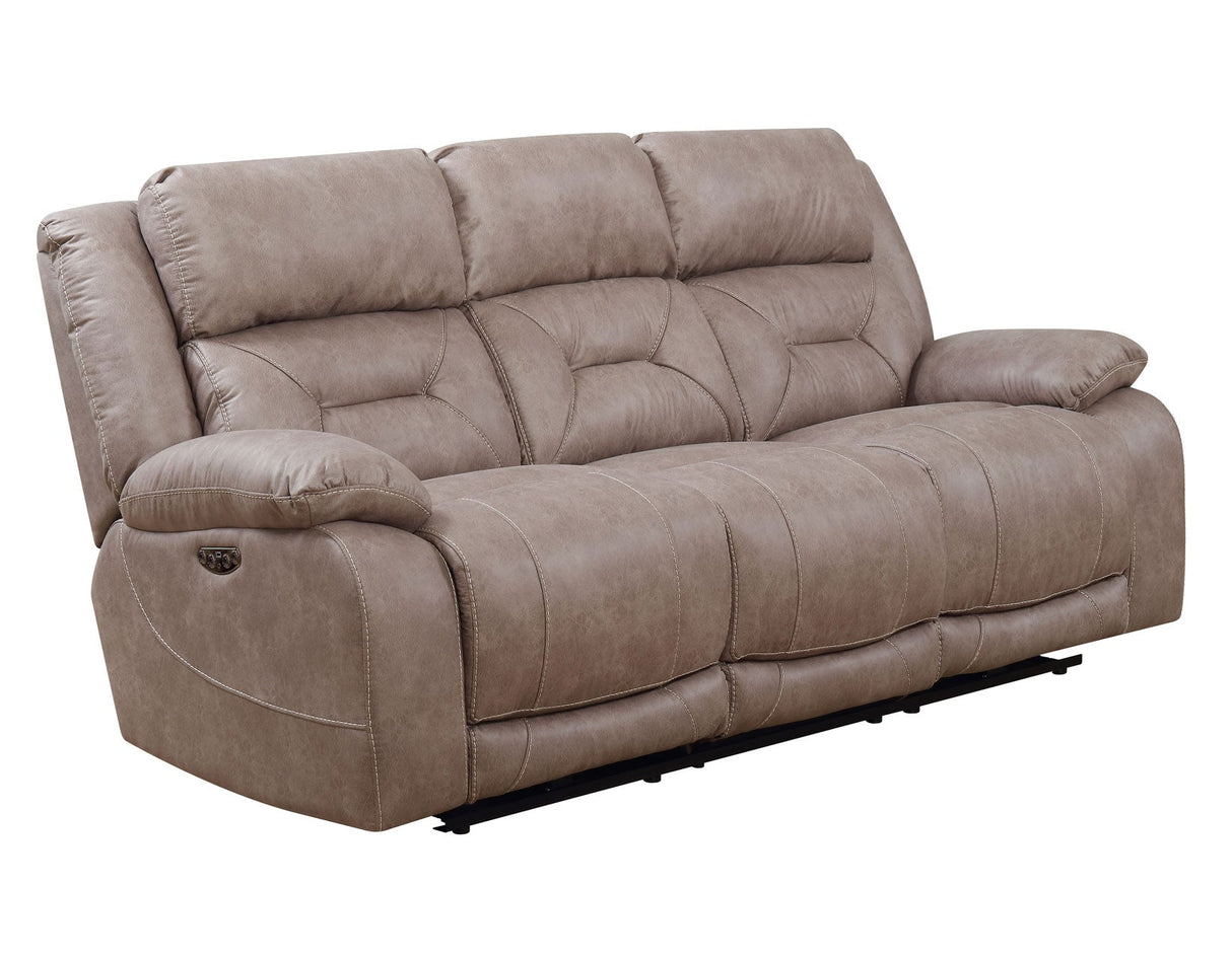 Aria Desert Sand Dual Power Reclining Sofa by Steve Silver at Eve Furniture