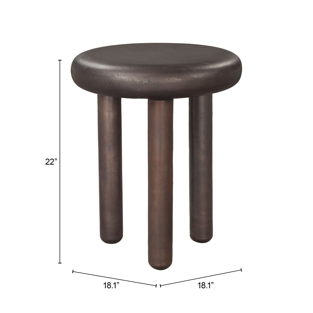 Arian Bronze Side Table by Zuomod at Eve Furniture
