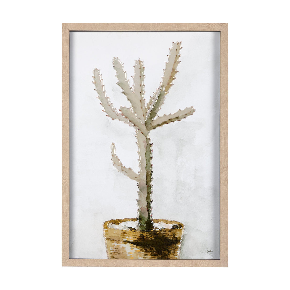 Arid Solitude I by Mercana Studio a Hand Embellished Textured Framed Art Print Matted under Glass by Mercana at Eve Furniture