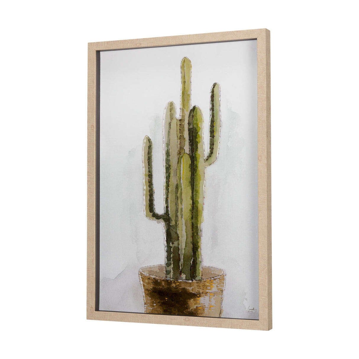Arid Solitude II by Mercana Studio a Hand Embellished Textured Framed Art Print Matted under Glass by Mercana at Eve Furniture