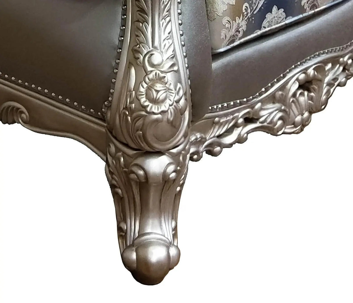 Ariel Transitional Style Chair In Silver Finish Wood by Cosmos Furniture at Eve Furniture