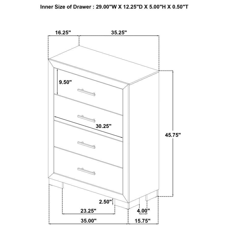 Arielle Light Oak 5-piece Queen Bedroom Set by Coaster at Eve Furniture