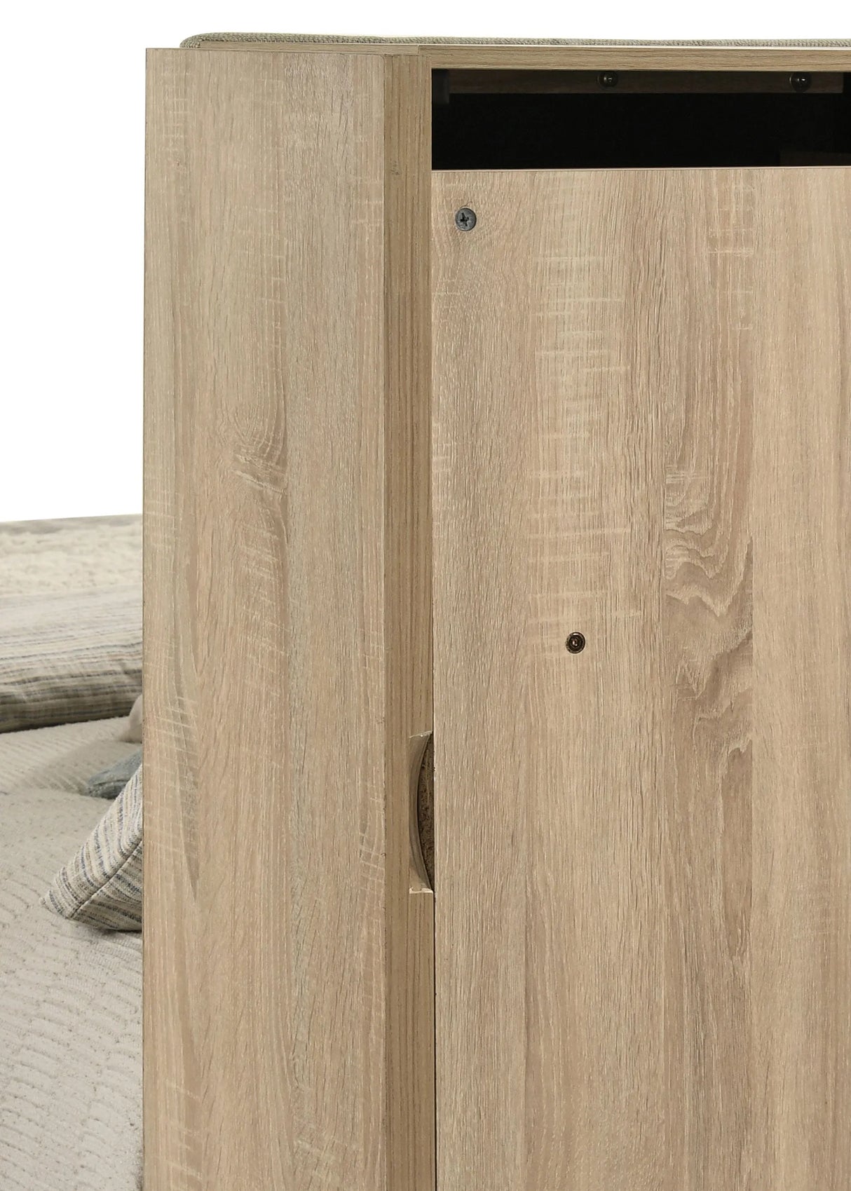 Arielle Light Oak Queen Bookcase Panel Storage Bed by Coaster at Eve Furniture