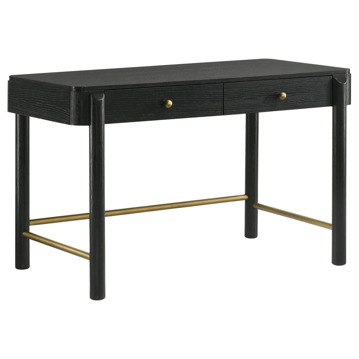 Arini Black 2-drawer Vanity Desk Makeup Table Black by Coaster at Eve Furniture