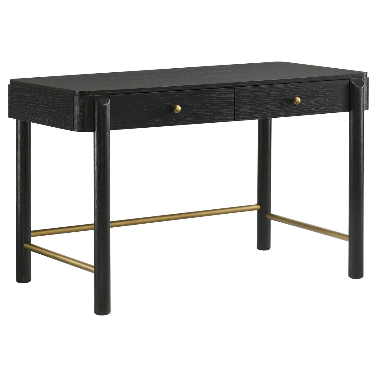Arini Black 2-piece Makeup Vanity Table and Mirror Set by Coaster at Eve Furniture