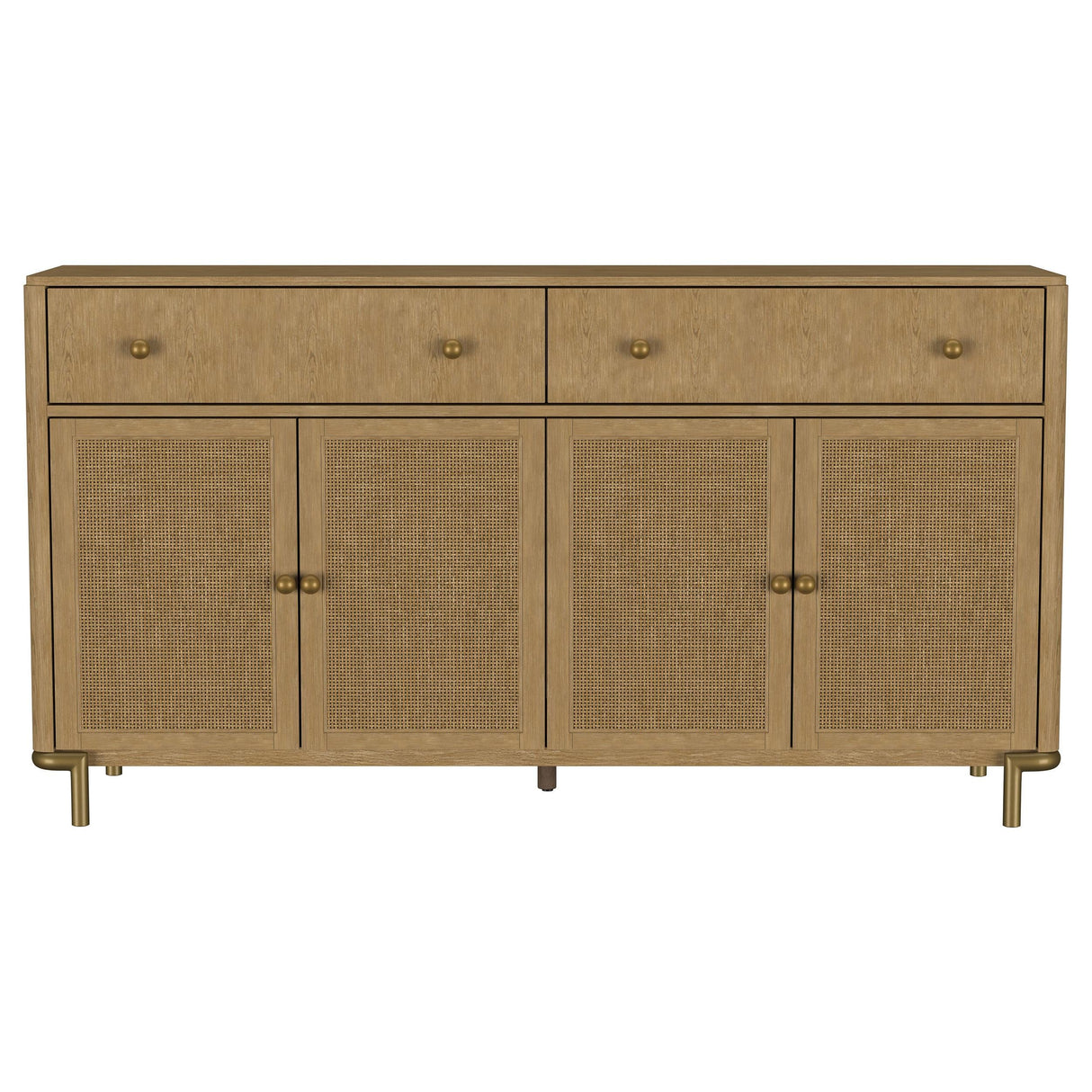 Arini Sand Wash 2-Drawer Cane Door Dining Sideboard Server by Coaster at Eve Furniture