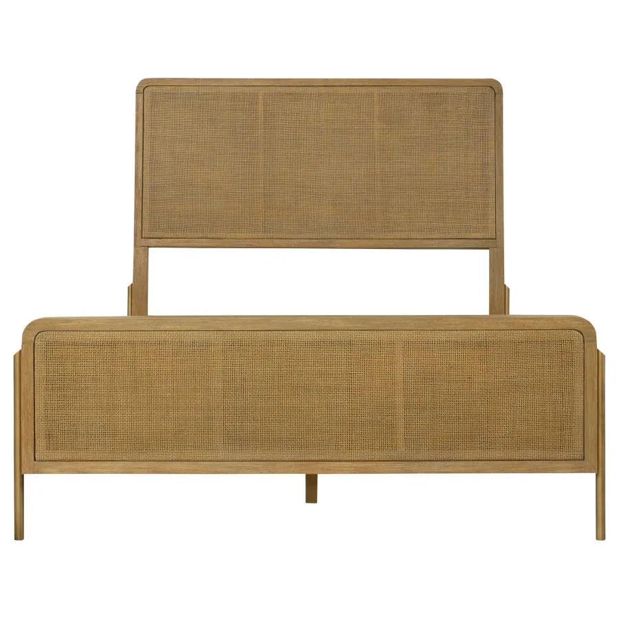 Arini Sand Wash 5-Piece Upholstered Eastern King Bedroom Set by Coaster at Eve Furniture