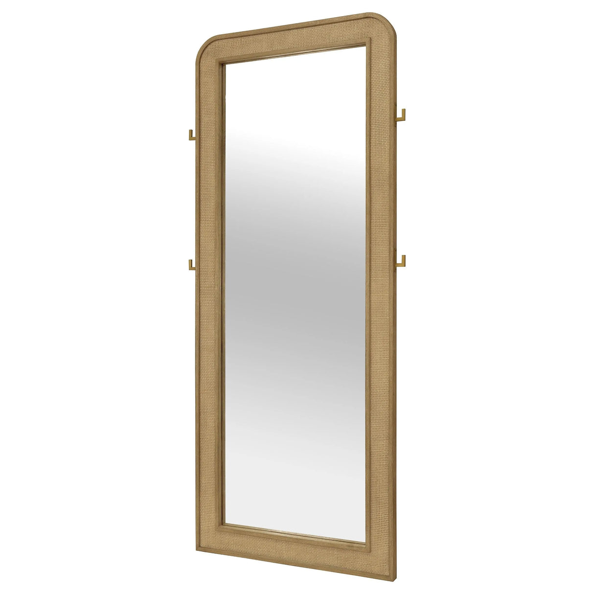 Arini Sand Wash Cane Weave Full Length Standing Floor Mirror by Coaster at Eve Furniture