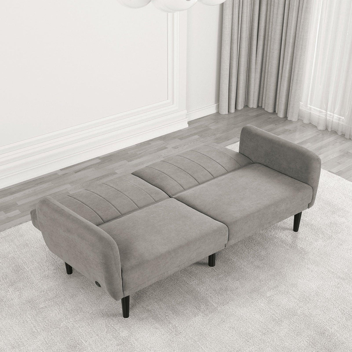 Aristide Gray Futon Sofa by Furniture of America at Eve Furniture