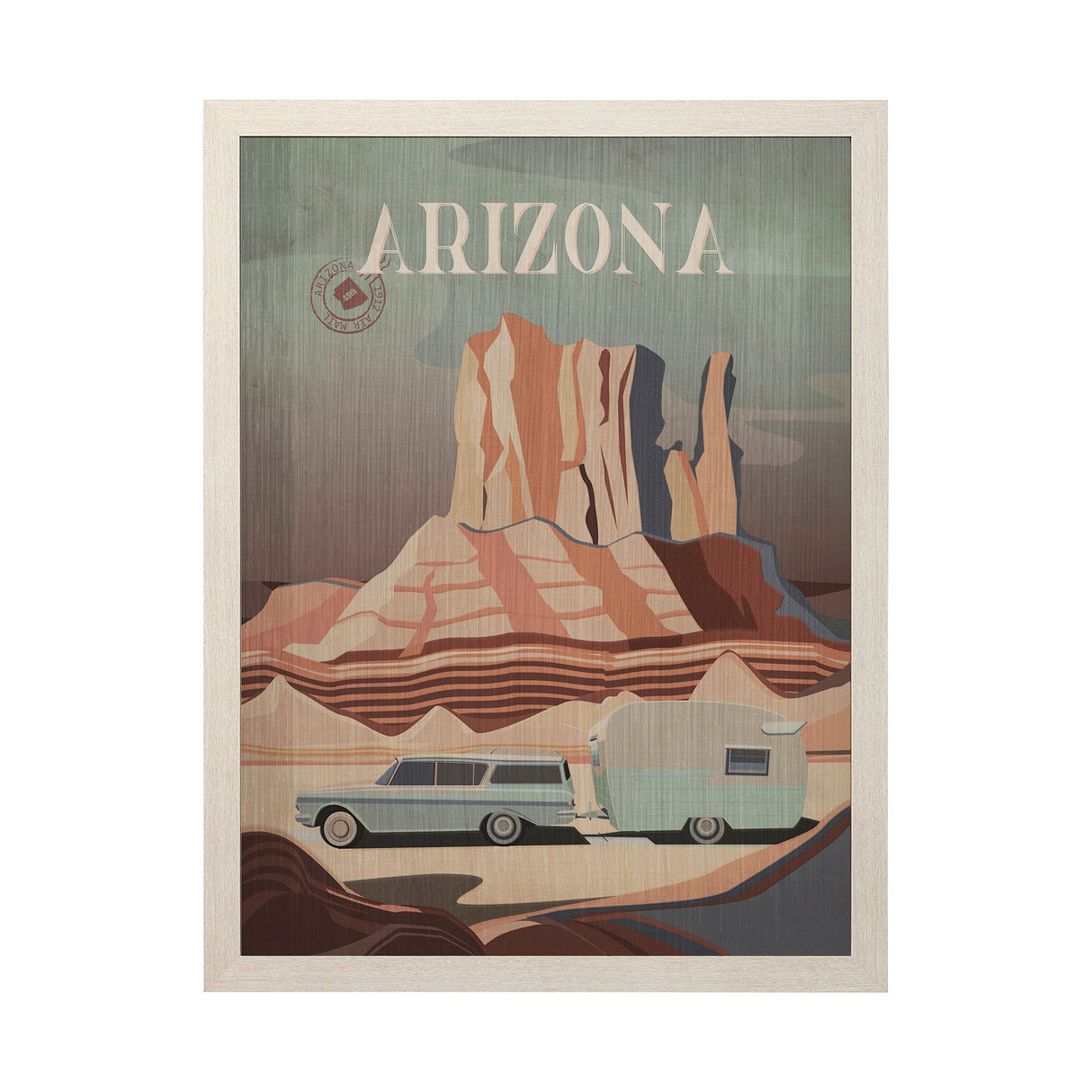 Arizona Go USA (L) by Mercana Studio a Hand Embellished Decograph Framed Art Print by Mercana at Eve Furniture